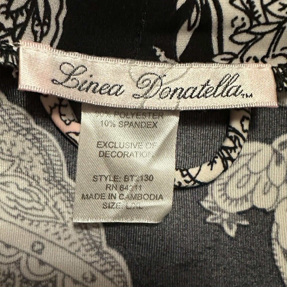 Linea‎ Donatella Black Pink Paisley Floral Long Sleeve Tie Waist Robe L/XL Boho - Picture 4 of 7